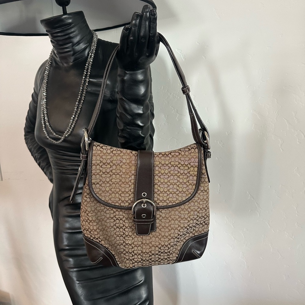 Coach Crossbody Bag Signature Canvas Brown